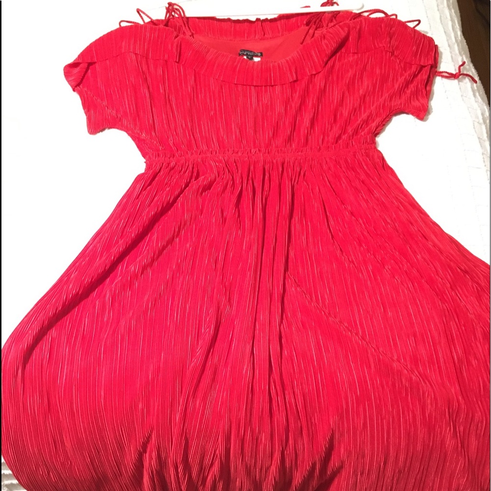 Red Empire Waist Dress from Express